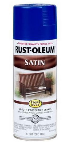Rust-Oleum 276270 Stop Rust Satin Spray Paint, Sapphire, 12 Oz.
