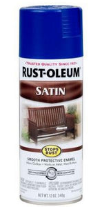 Rust-Oleum 276270 Stop Rust Satin Spray Paint, Sapphire, 12 Oz.