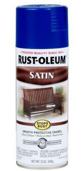Rust-Oleum 276270 Stop Rust Satin Spray Paint, Sapphire, 12 Oz.