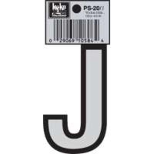 Hy-Ko PS-20/J Vinyl lettering Reflective House Letter J, Size 3-1/4"