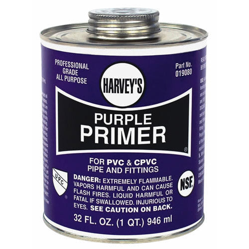 Harvey 019080-12 Purple Primer Nsf Listed, 32Oz