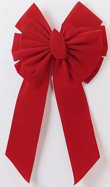 Holiday Trims 7365 Center Loop Velvet Bow, 14" x 28" x 4-1/2"