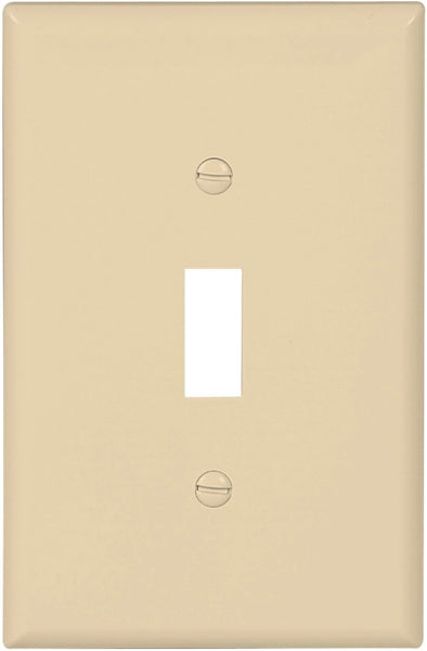 Cooper Wiring PJ1V Mid-Size Polycarbonate Switch Wallplate, Ivory