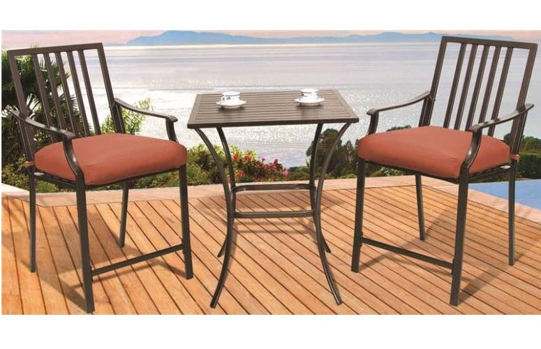 Seasonal Trends XD6308D13UO2J33CJ Cushioned Balcony Dining Set, 3 Piece