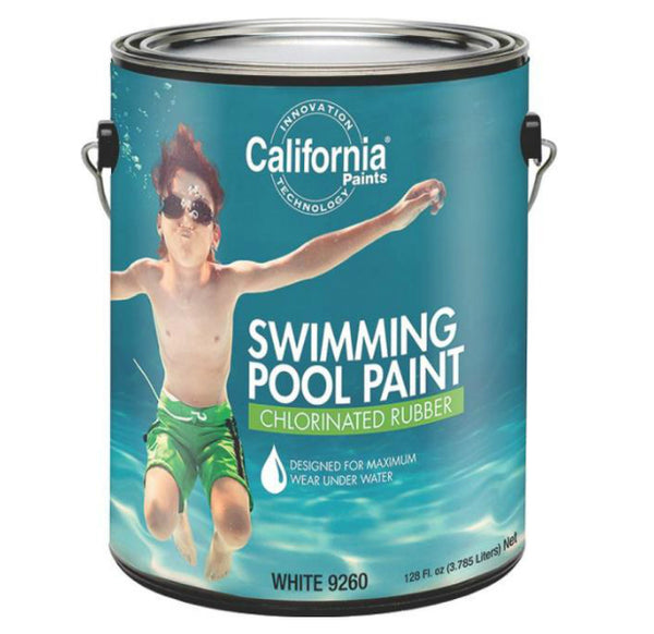 California Paint 9260 Swimming Pool Paint, 1 Gallon, White