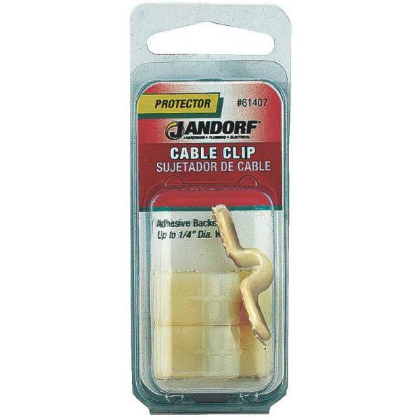 Jandorf 61407 Adhesive Backed Cable Clip, 1/4"