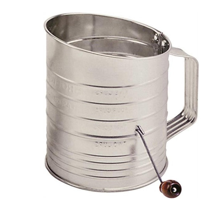 Norpro 40 Flour Sifter 5 Cup With Crank, Silver