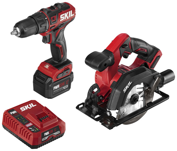 Skil CB742701 PWRCore 12 Cordless Drill Driver And Circular Saw kit, 12V