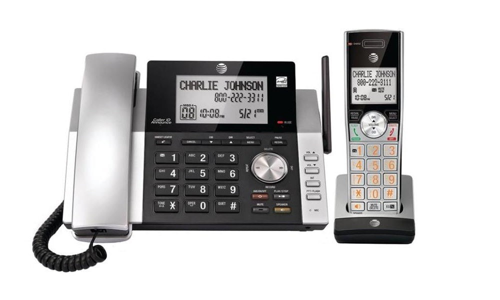 Vtech CL84115 Expandable Cordless Phone, DECT 6.0, Black & Silver