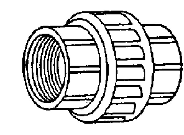 King Brothers U-0750-T Union Sch80 3/4"Fpt Pvc