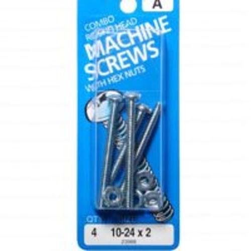 Midwest 23988 Machine Screw 10-24x2", Zinc