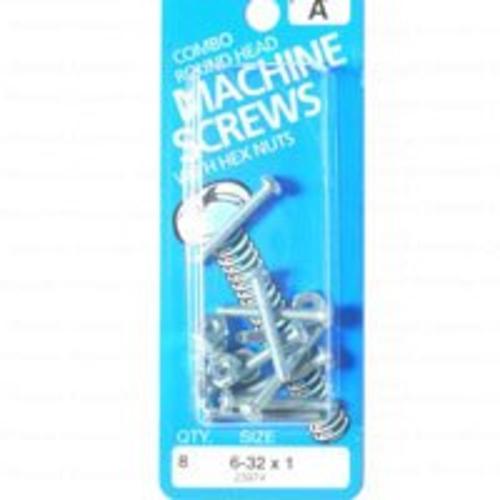 Midwest 23974 Machine Screw, 6-32"X1", Zinc