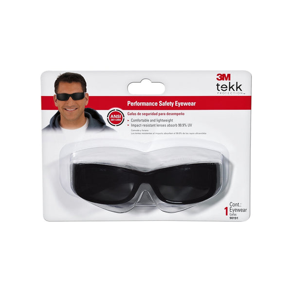 3M 90191-8V025T Tekk Protection Classic Lightweight Safety Eyewear, Gray Lens