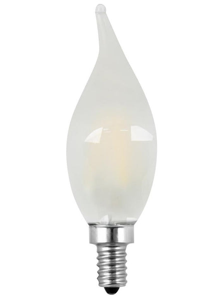 Feit Electric BPCFF40/827/LED/2 Candelabra Flame Tip Dimmable LED Light Bulb, 2700K