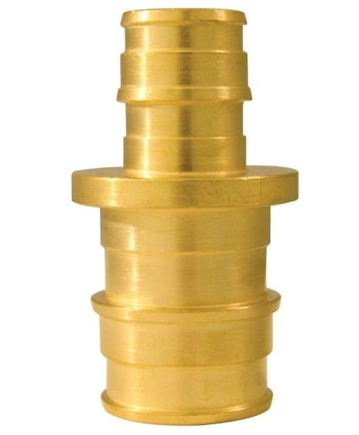 Apollo EPXC12345PK Pex Pipe Coupling, Brass, 3/4" x 1/2"