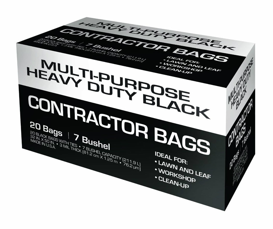 Petoskey Plastics FG-P9934-01A Multi Purpose Heavy Duty Contractor Trash Bag, 42-Gallon, Black