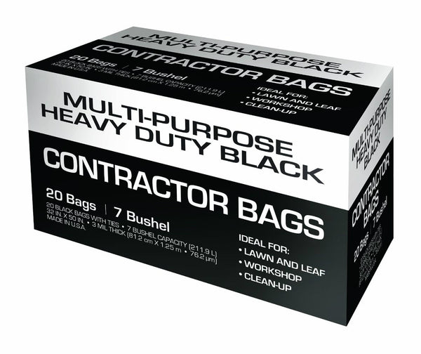 Petoskey Plastics FG-P9934-01A Multi Purpose Heavy Duty Contractor Trash Bag, 42-Gallon, Black