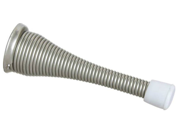 Stanley 830167 Spring Baseboard Door Stop, Satin Nickel, 3"