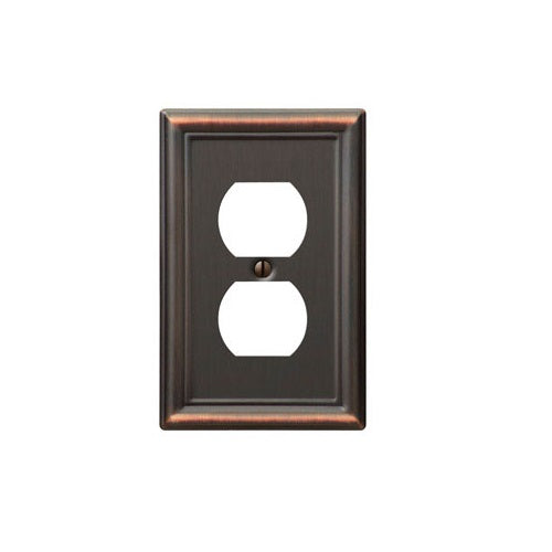 Amerelle 149DDB Chelsea Steel 1 Duplex Wall Plate, Aged Bronze