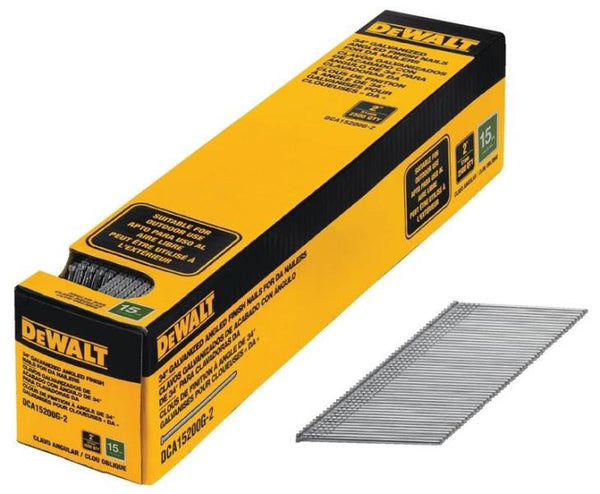 DeWalt DCA15200G-2 15-Gauge DA Angled Finish Nails, Galvanized, 2"