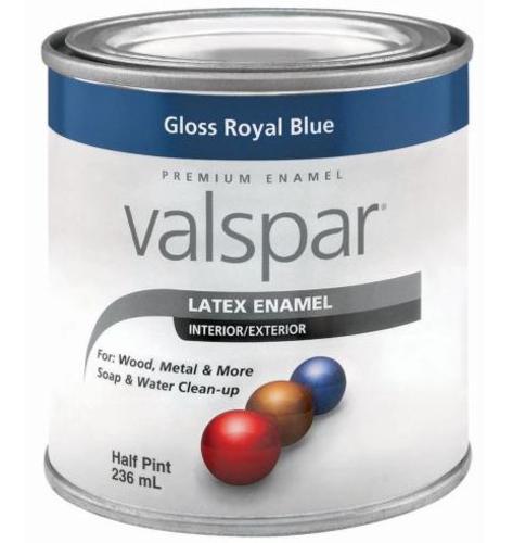 Valspar 410-0065031-003 Premium Enamel Acrylic Latex Paint, Gloss Royal Blue