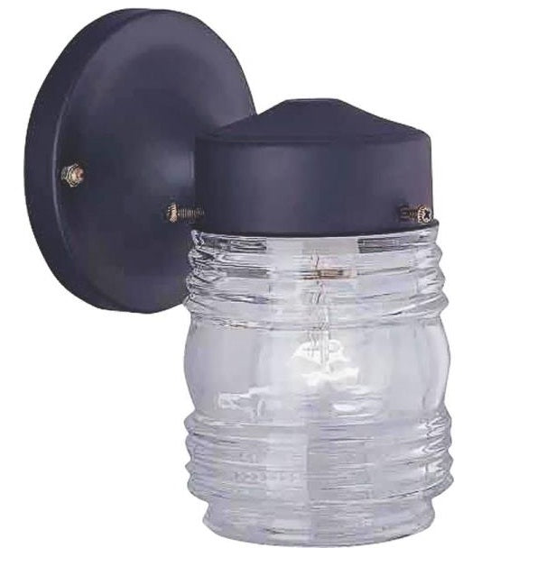 Boston Harbor W15BK01-33883L Jelly Jar Porch Light Fixture, Black
