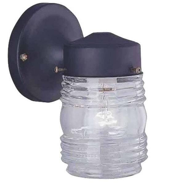 Boston Harbor W15BK01-33883L Jelly Jar Porch Light Fixture, Black