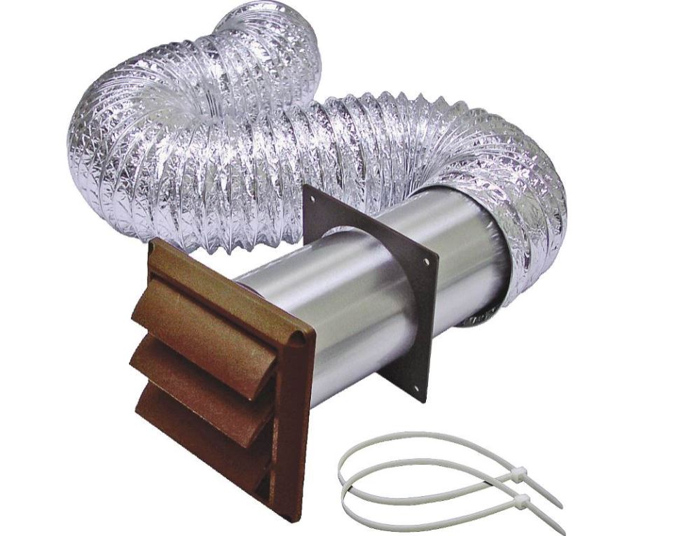 Lambro 1359B Louver Vent Kit, 4" x 7', Brown