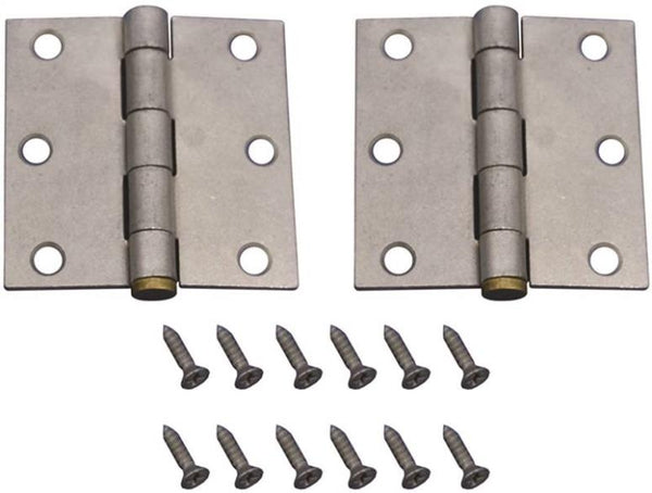 Prosource 20337MGS-PS Residential Square Corner Door Hinge, Loose Pin, 3" x 3"