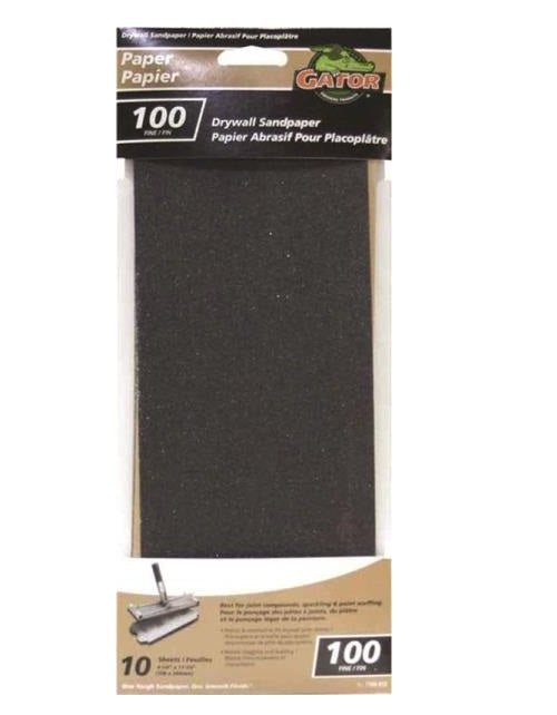 Gator 7106-012 Drywall Sheet, Grit 100, 11-1/4" x 4-1/4"