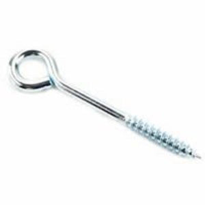 ProSource LR254 Lag Thread Eye Screw, 3/8" X 4", Bright Zinc