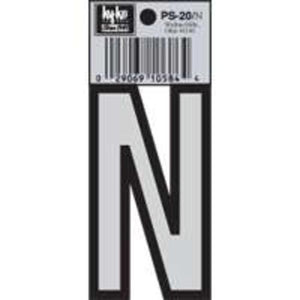 Hy-Ko PS-20/N Vinyl lettering Reflective House Letter N, Size 3-1/4"