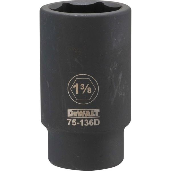 DeWalt DWMT75136OSP SAE Deep Impact Socket, 3/4" Drive, 1-3/8"