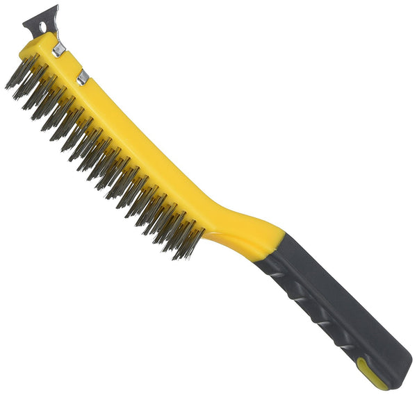Allway Tools SB319/SS Soft Grip Stainless Steel Wire Brush, 3" x 19"