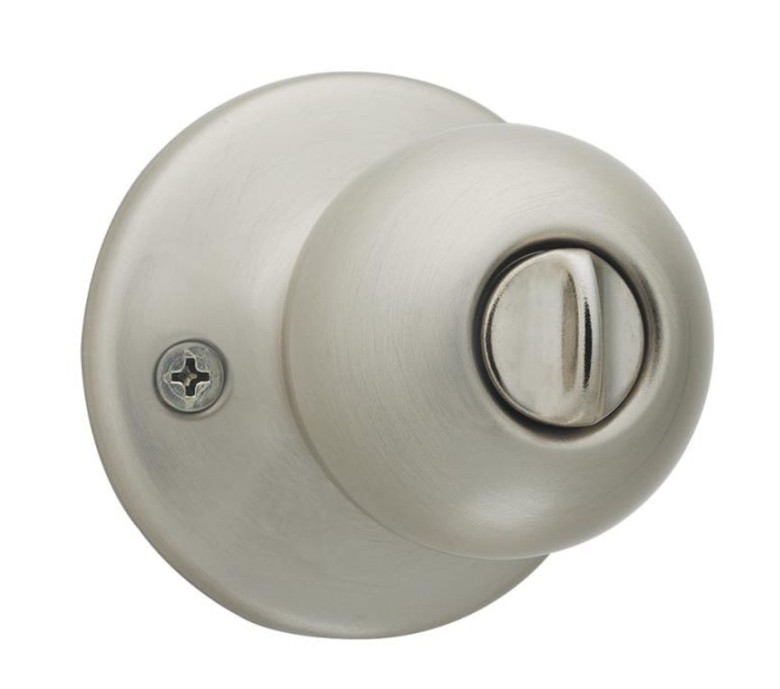 Kwikset 300P15RCLRCSBXV1 Polo Signature Ball Door Privacy Knob, Satin Nickel