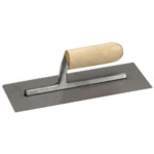 Marshalltown 973 Notched Trowel With Wood Handle, 11"x4-1/2"