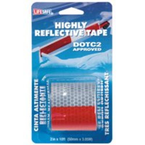 Life Safe RE2110 Highly Reflective Tape, Red/Silver