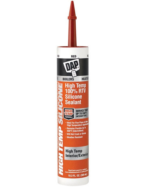 Dap 08013 High Temp 100% RTV Silicone Sealant, 10.3 Oz