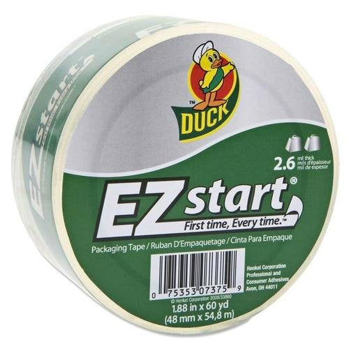 Duck 299002 EZ Start Carton Sealing Tape, 1.88" x 60 Yards