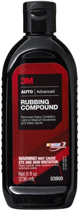 3M 03900 Rubbing Compound, 8 Oz, White