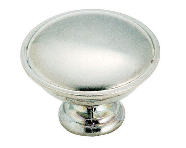 Amerock 1875423 Round Cabinet Knob, Brushed Chrome, 1-5/16" x 1-5/16"