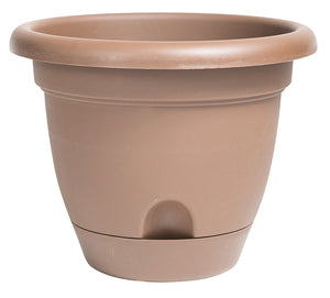 Bloem LP0645 Lucca Planter With Attached Tray, Chocolate, 6"