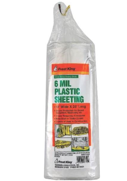 Frost King P1025/6 Clear Sheeting, 6Mil, 10&#039; x 25&#039;