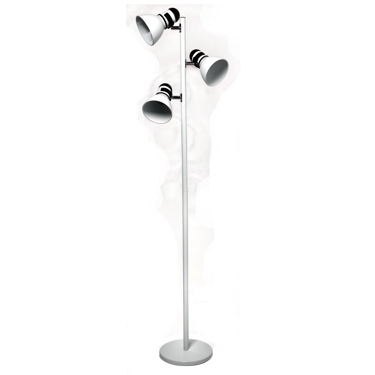 Boston Harbor TL-TREE-134-WH Adjustable 3-Lights Tree Floor Lamp, White, 65"