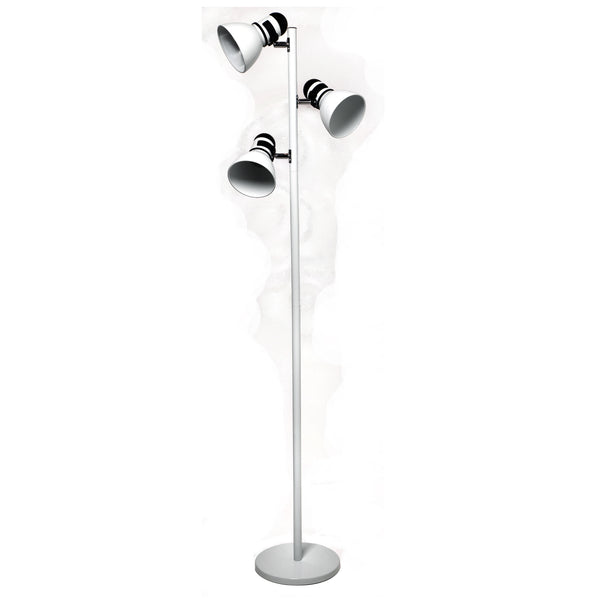 Boston Harbor TL-TREE-134-WH Adjustable 3-Lights Tree Floor Lamp, White, 65"