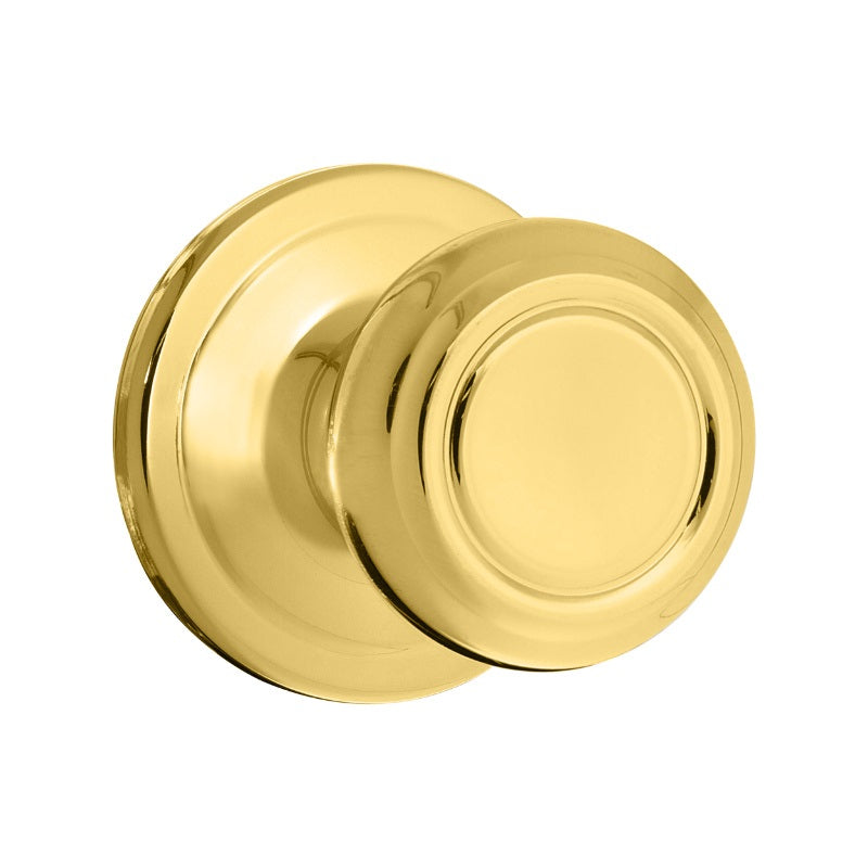 Kwikset 720CN 3 Signature Series Cameron Passage Knobset, Bright Brass