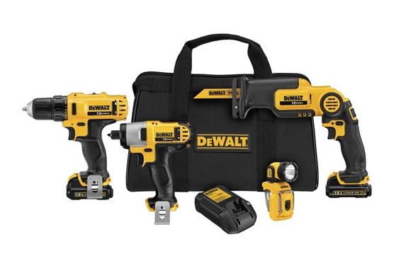 Dewalt DCK413S2 Cordless Combo Kit, 4 Tool, 12 Volt