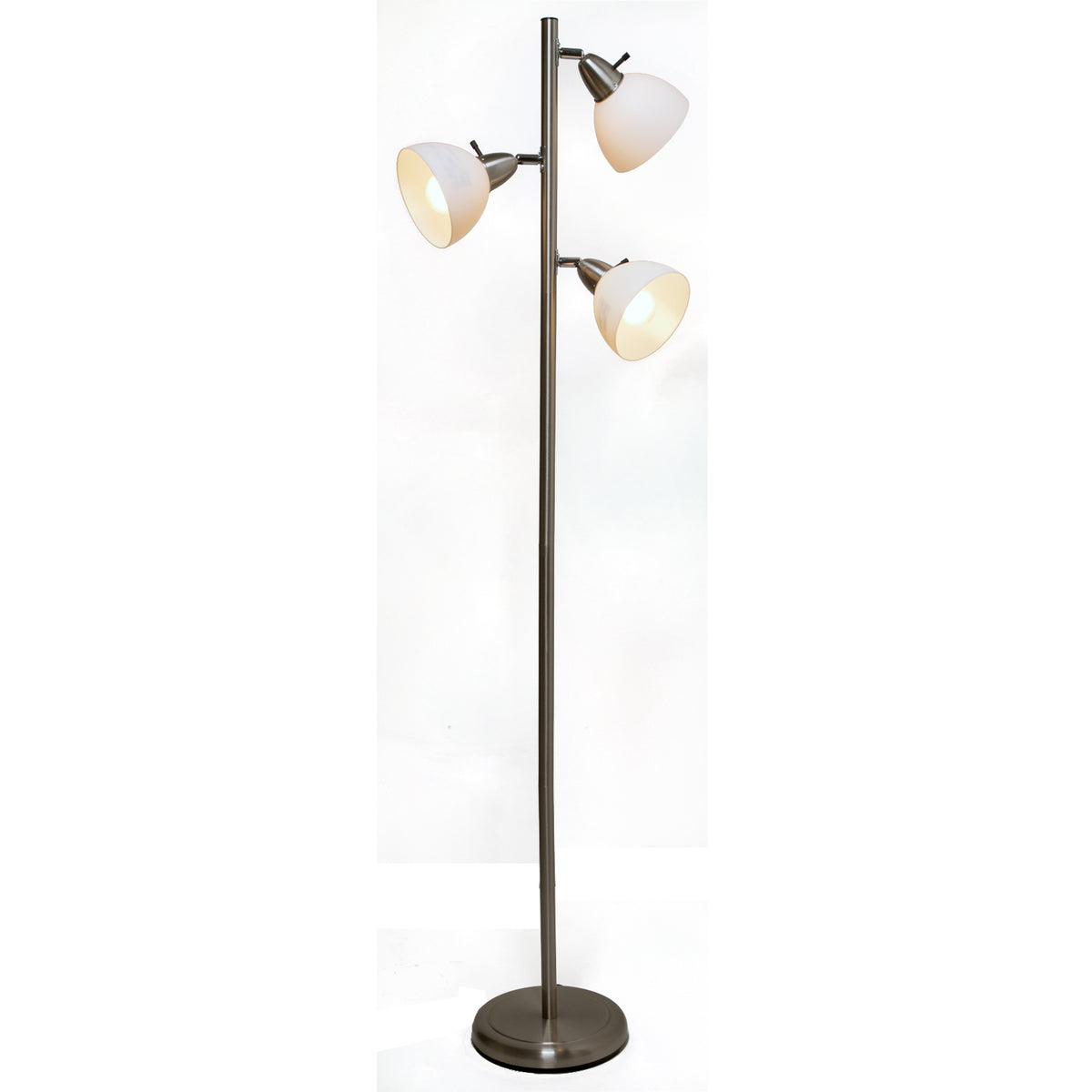 Boston Harbor TL-TREE-648 Adjustable 3-Lights Tree Lamp, Satin Nickel, 65"