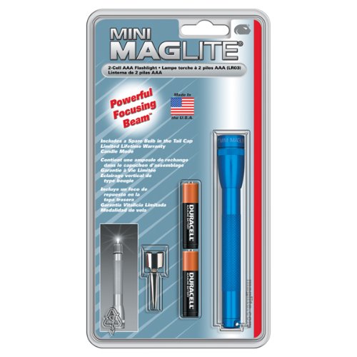 Maglite M3A116 Mini Flashlight, Blue, AAA
