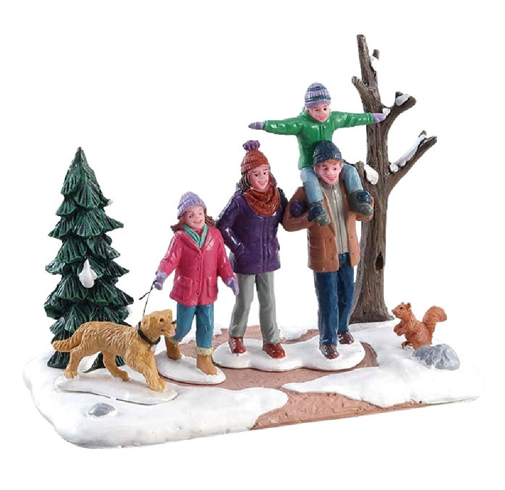 Lemax 83358 Christmas Table Accent Family Day At The Park, Polyresin